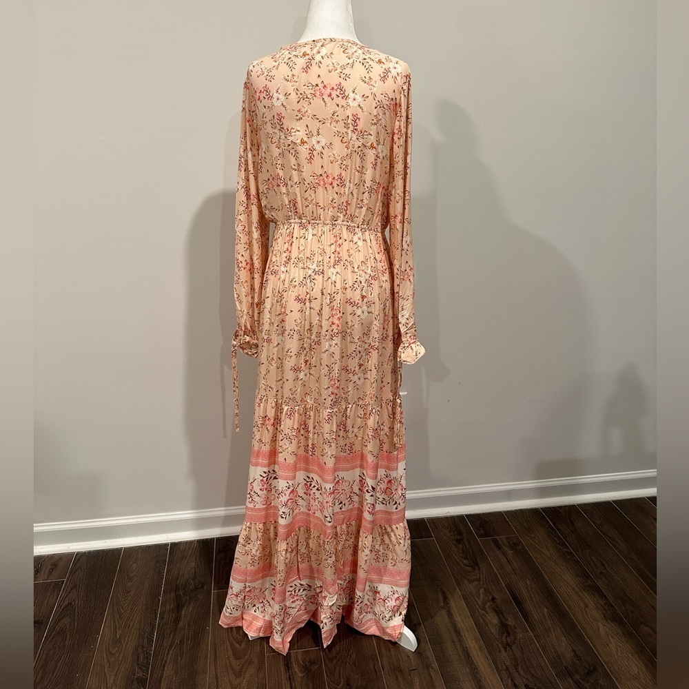 Floral Maxi Dress in Pink and Cream - Picture 9 of 14